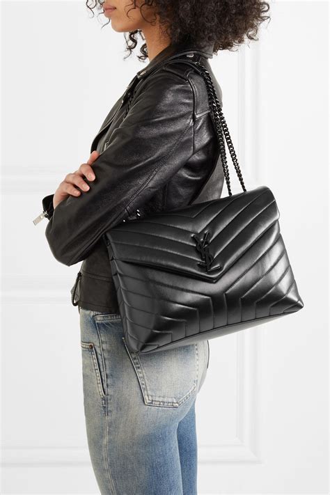 ysl loulou black hardware|Medium Loulou Quilted Puffer Leather Shoulder Bag.